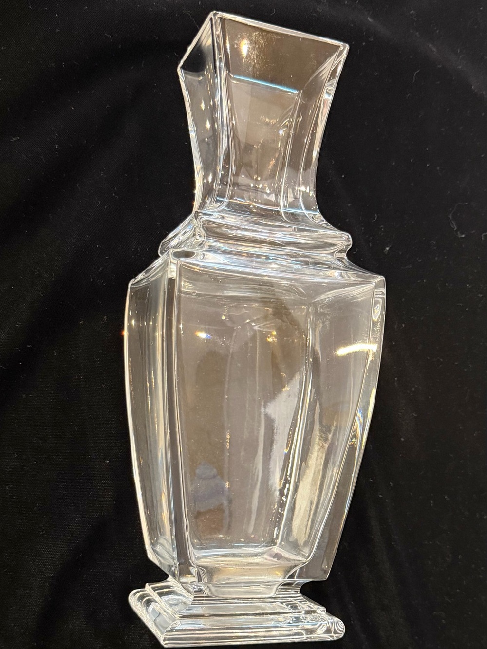 Baccarat Clear Crystal Faceted Vase